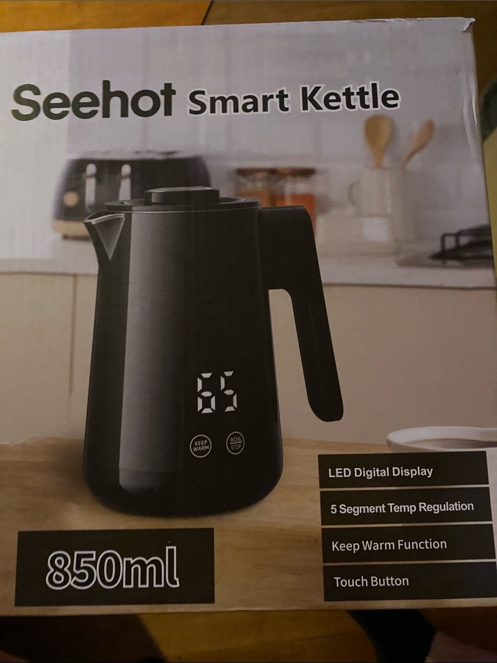 Smart Kettle - Black LED Electric Kettle (850ml)